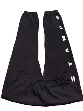 Stampd Black heavyweight Sweatpants with white Side Lettering size XL